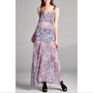 Honey Punch Sheer Cactus Maxi